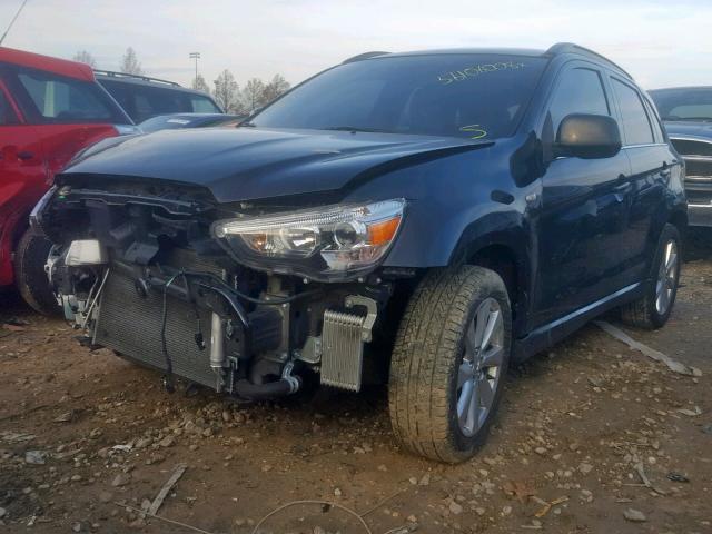 4A4AR4AU2FE011671 - 2015 MITSUBISHI OUTLANDER BLACK photo 2