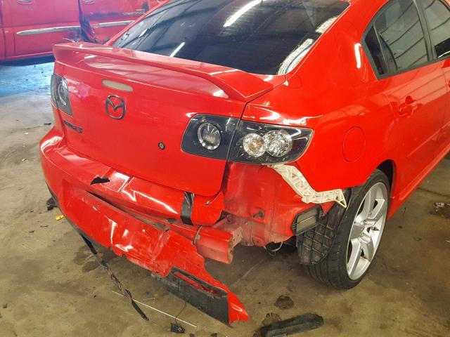 JM1BK323171638547 - 2007 MAZDA 3 S RED photo 9