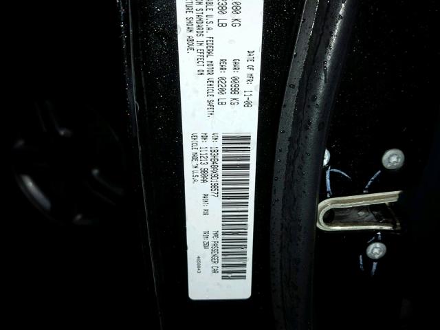 1B3HB48AX9D198577 - 2009 DODGE CALIBER SX BLACK photo 10