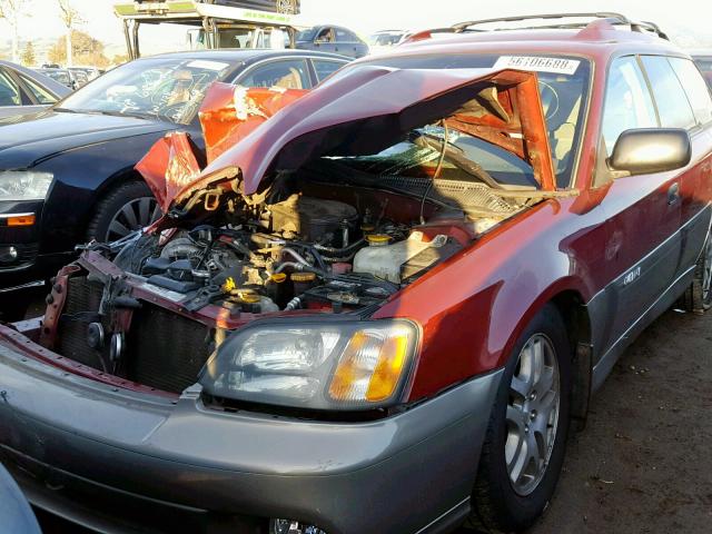 4S3BH675346622116 - 2004 SUBARU LEGACY OUT RED photo 2