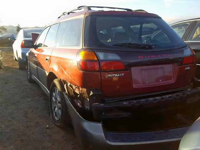 4S3BH675346622116 - 2004 SUBARU LEGACY OUT RED photo 3