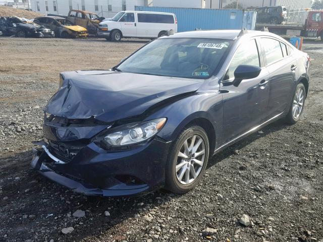 JM1GJ1U56G1420955 - 2016 MAZDA 6 SPORT BLUE photo 2