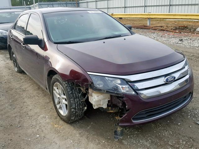 3FAHP0GA9BR239861 - 2011 FORD FUSION S MAROON photo 1