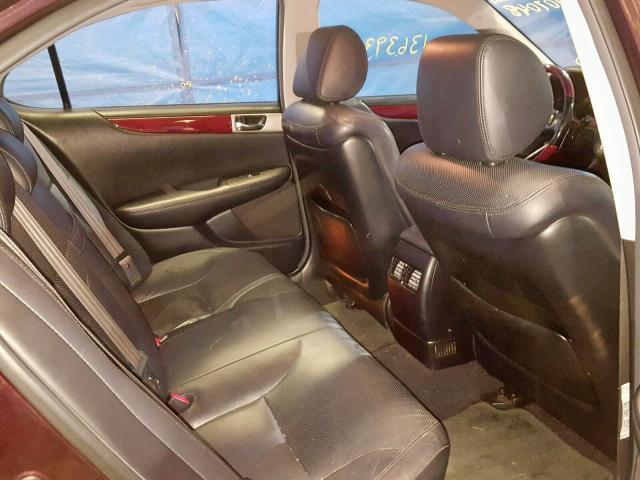 JTHBA30GX65169425 - 2006 LEXUS ES 330 BURGUNDY photo 6