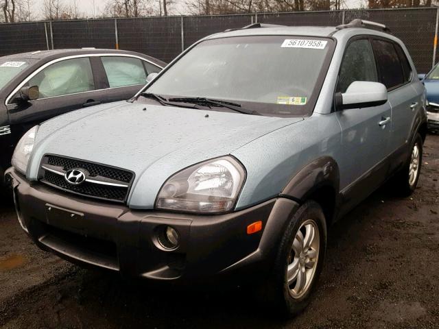 KM8JN72D97U499393 - 2007 HYUNDAI TUCSON SE BLUE photo 2