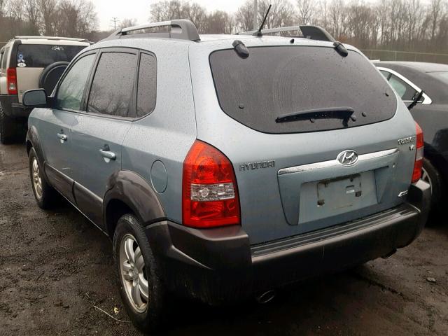 KM8JN72D97U499393 - 2007 HYUNDAI TUCSON SE BLUE photo 3