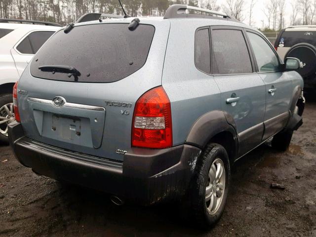 KM8JN72D97U499393 - 2007 HYUNDAI TUCSON SE BLUE photo 4