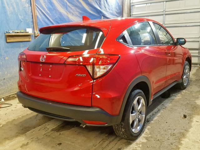 3CZRU6H34HM708073 - 2017 HONDA HR-V LX RED photo 4