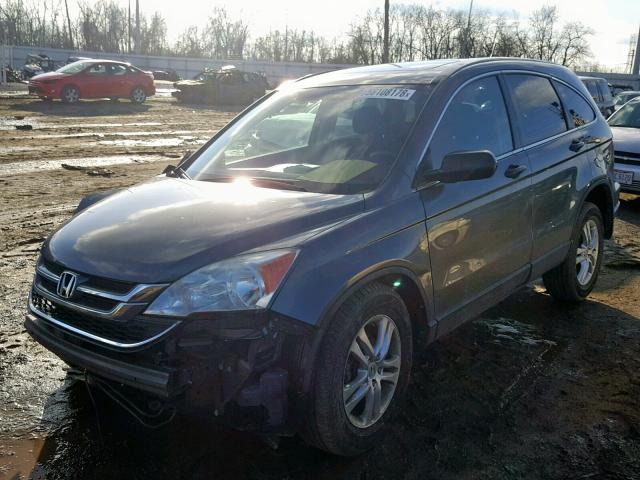 5J6RE4H56AL091950 - 2010 HONDA CR-V EX GRAY photo 2