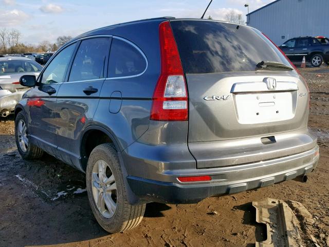 5J6RE4H56AL091950 - 2010 HONDA CR-V EX GRAY photo 3