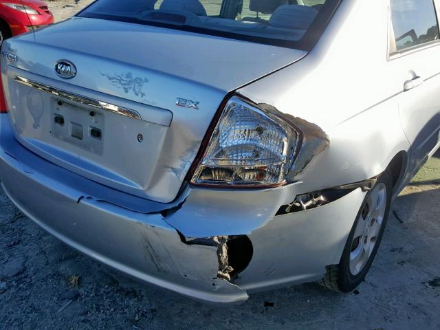 KNAFE121475480934 - 2007 KIA SPECTRA EX SILVER photo 9