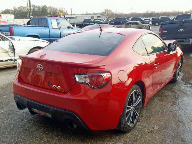 JF1ZNAA12D2722642 - 2013 TOYOTA SCION FR-S RED photo 4
