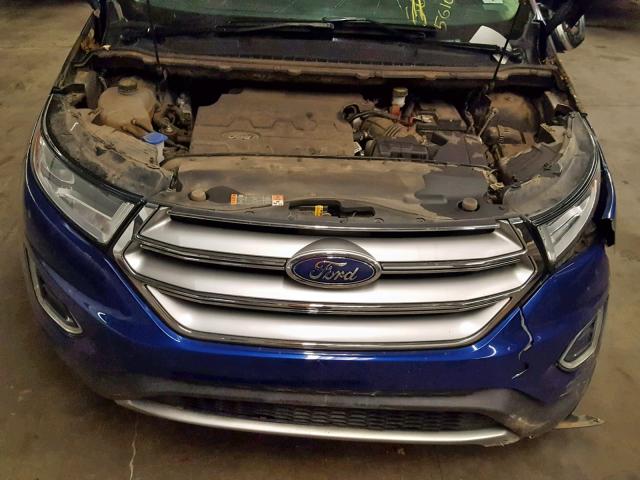 2FMTK4K81FBB00998 - 2015 FORD EDGE TITAN BLUE photo 7