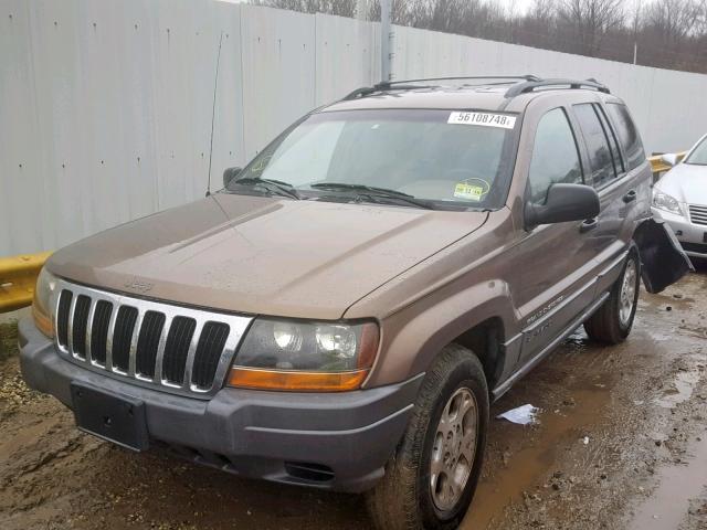 1J4GW48S31C557876 - 2001 JEEP GRAND CHER BROWN photo 2