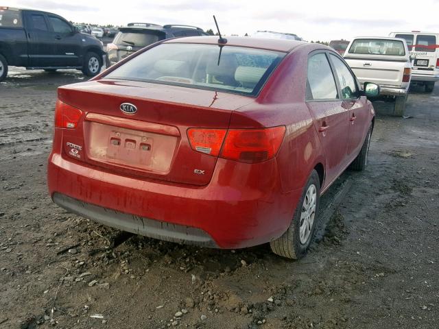 KNAFU4A27C5511909 - 2012 KIA FORTE EX RED photo 4