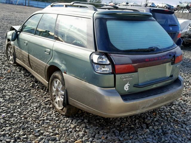 4S3BH686247622254 - 2004 SUBARU LEGACY OUT GREEN photo 3