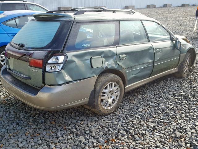 4S3BH686247622254 - 2004 SUBARU LEGACY OUT GREEN photo 4