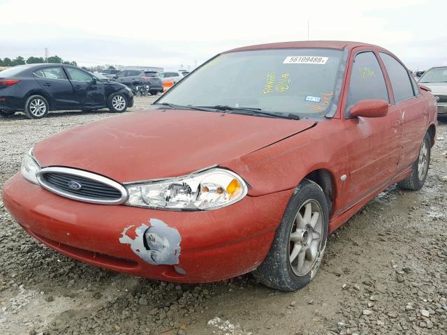 1FAFP66LXWK249290 - 1998 FORD CONTOUR LX RED photo 2