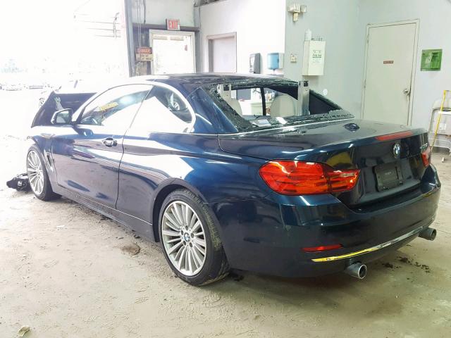 WBA3T3C53FP738806 - 2015 BMW 435 I BLUE photo 3