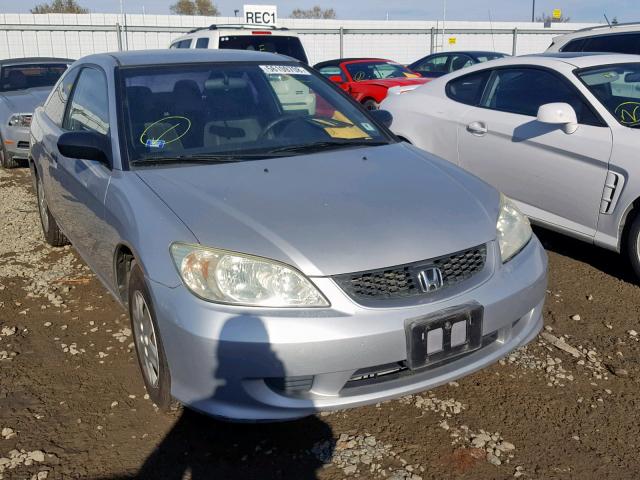 1HGEM22344L029326 - 2004 HONDA CIVIC DX V SILVER photo 1