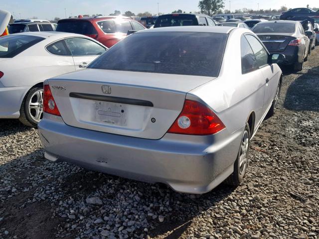 1HGEM22344L029326 - 2004 HONDA CIVIC DX V SILVER photo 4