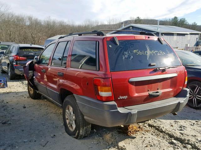 1J4GW48S33C564328 - 2003 JEEP GRAND CHER RED photo 3