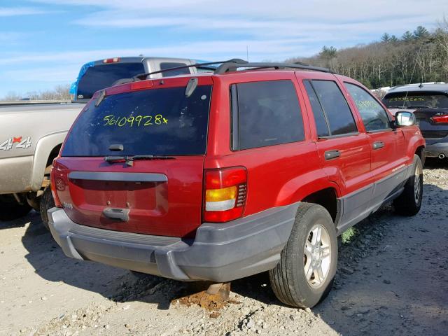 1J4GW48S33C564328 - 2003 JEEP GRAND CHER RED photo 4