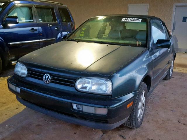 3VWBB81E1XM801164 - 1999 VOLKSWAGEN CABRIO GLS GREEN photo 2