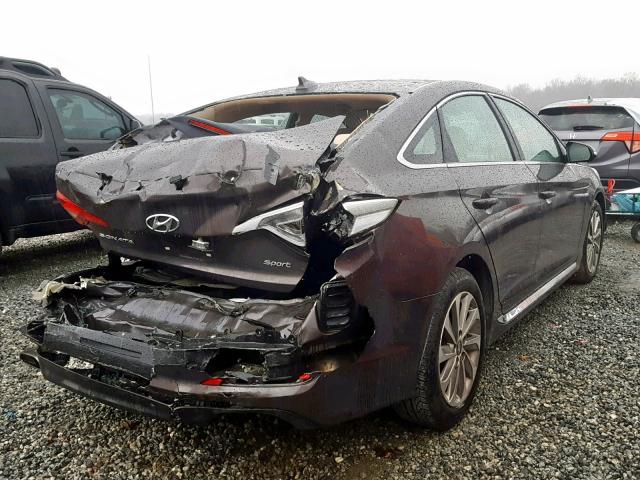 5NPE34AF7FH073952 - 2015 HYUNDAI SONATA SPO BROWN photo 4