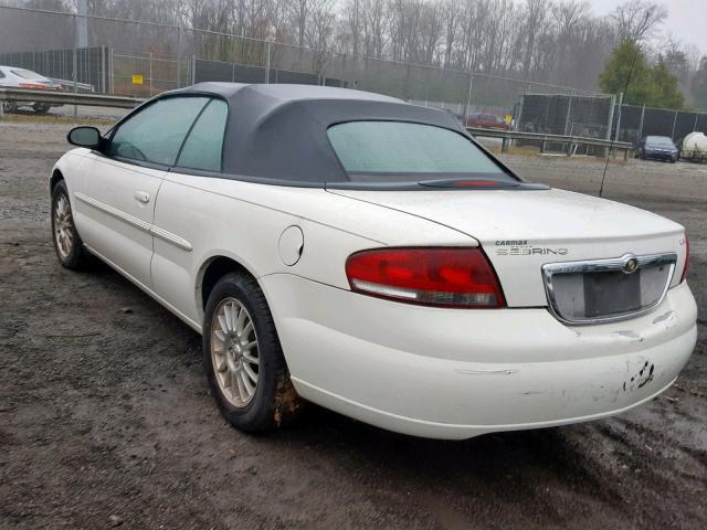 1C3EL55R34N136816 - 2004 CHRYSLER SEBRING LX WHITE photo 3