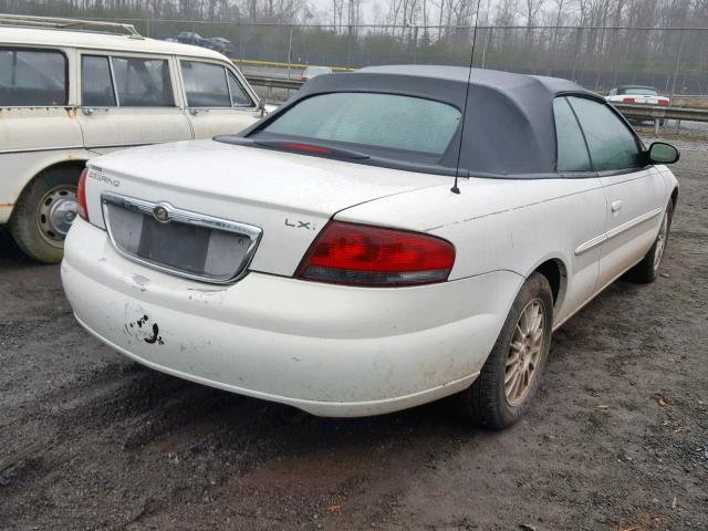 1C3EL55R34N136816 - 2004 CHRYSLER SEBRING LX WHITE photo 4