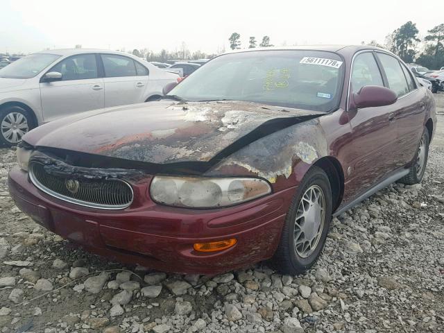 1G4HR54K42U220170 - 2002 BUICK LESABRE LI BURGUNDY photo 2