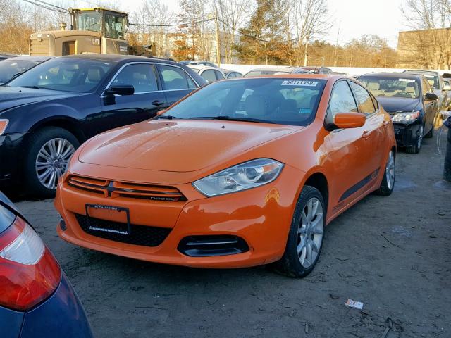 1C3CDFBA8DD318459 - 2013 DODGE DART SXT ORANGE photo 2