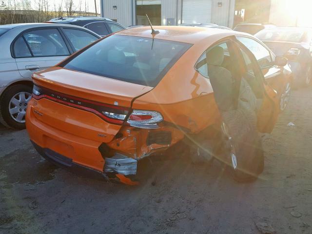 1C3CDFBA8DD318459 - 2013 DODGE DART SXT ORANGE photo 4