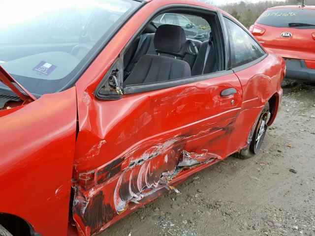 1G1JF12F637308885 - 2003 CHEVROLET CAVALIER L RED photo 9