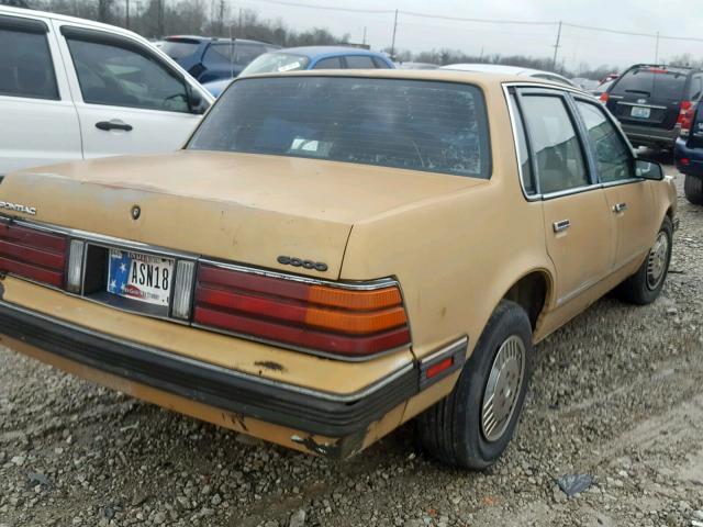 1G2AF51WBHT284497 - 1987 PONTIAC 6000 BEIGE photo 4