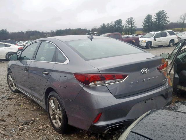 5NPE34AF4JH675071 - 2018 HYUNDAI SONATA SPO GRAY photo 3