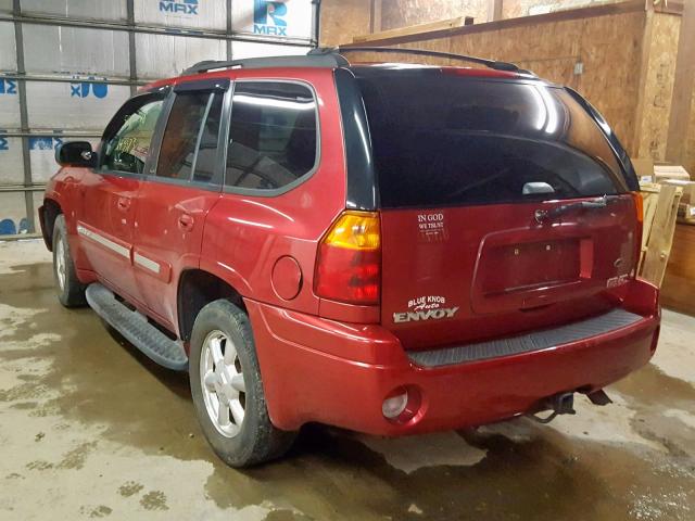 1GKDT13S942238293 - 2004 GMC ENVOY RED photo 3