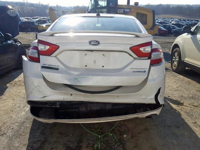 3FA6P0RUXER326722 - 2014 FORD FUSION TIT WHITE photo 9