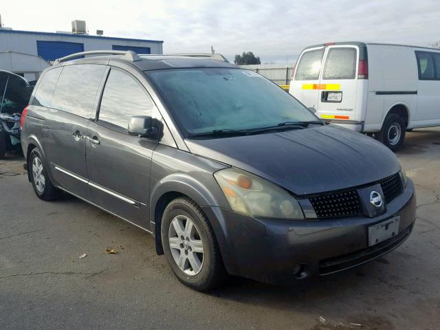 5N1BV28U64N369138 - 2004 NISSAN QUEST S GRAY photo 1