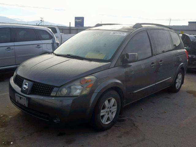 5N1BV28U64N369138 - 2004 NISSAN QUEST S GRAY photo 2