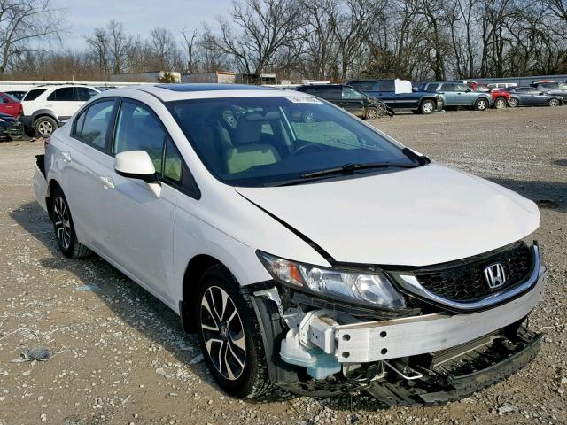 19XFB2F97DE050266 - 2013 HONDA CIVIC EXL WHITE photo 1