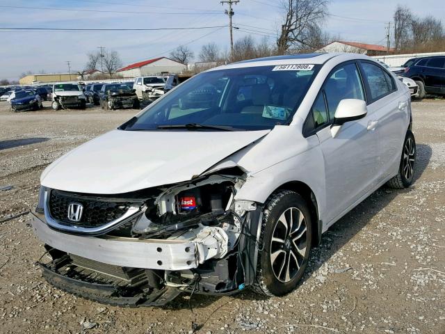 19XFB2F97DE050266 - 2013 HONDA CIVIC EXL WHITE photo 2