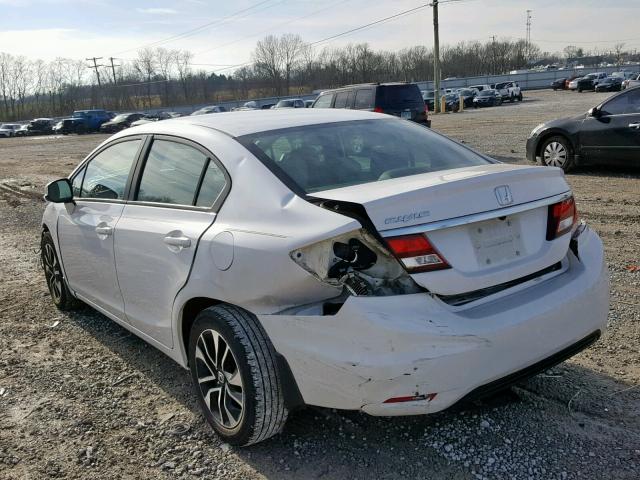 19XFB2F97DE050266 - 2013 HONDA CIVIC EXL WHITE photo 3