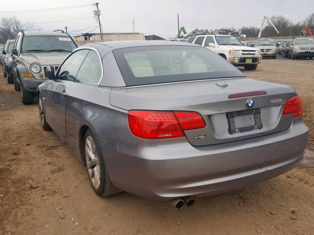 WBADW7C58BE440096 - 2011 BMW 328 I SULE GRAY photo 3