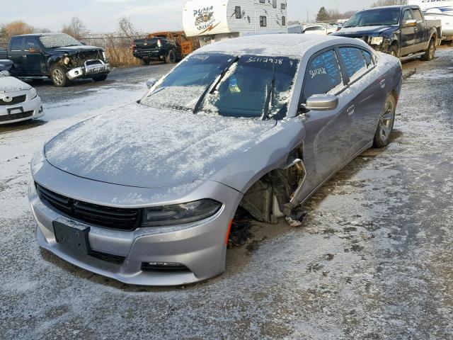 2C3CDXHG6FH750846 - 2015 DODGE CHARGER SX SILVER photo 2