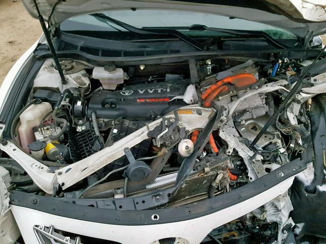 4T1BB46K68U037136 - 2008 TOYOTA CAMRY HYBR WHITE photo 7