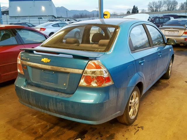 KL1TD56668B210734 - 2008 CHEVROLET AVEO BASE 青绿色 照片 4
