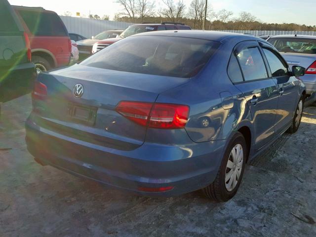 3VW2K7AJ9FM419017 - 2015 VOLKSWAGEN JETTA BASE BLUE photo 4