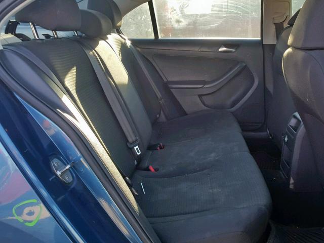 3VW2K7AJ9FM419017 - 2015 VOLKSWAGEN JETTA BASE BLUE photo 6